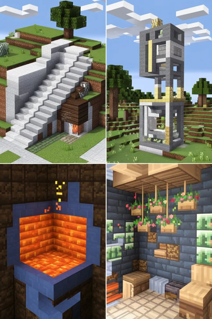 Minecraft Building Hacks for Depth, Lighting, and Traps